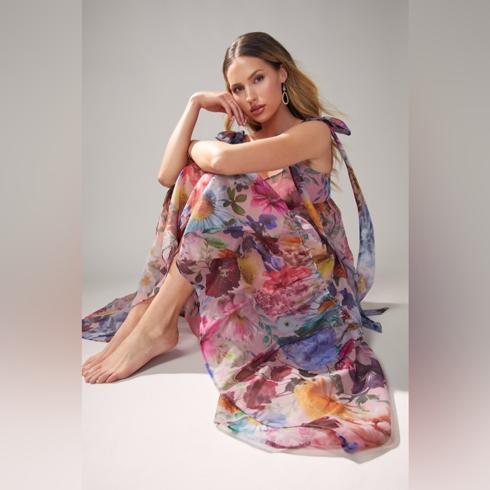 The Limelight Collection by Francesca’s Julia Tiered Floral Maxi Dress